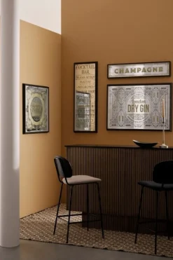 SPECCHIO C-C LIBRARY ORO 70X70