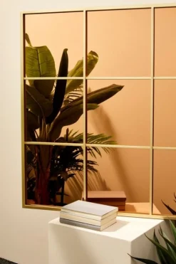 SPECCHIO C-C WINDOW PLANET ORO-BR 90X90