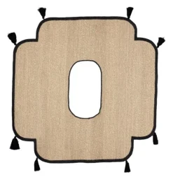 TAPPETO HUE NATURALE NERO 134X138