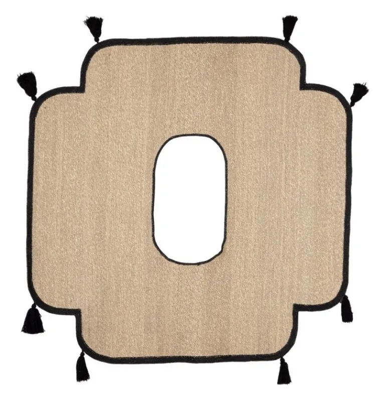 TAPPETO HUE NATURALE NERO 134X138