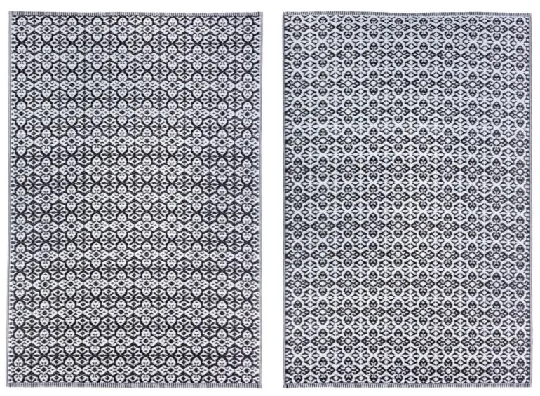 TAPPETO NERO BIANCO 120X180 - TIRRENIA