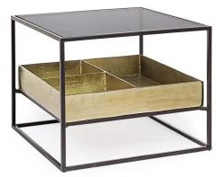 TAVOLINO CON CONTENITORE IN METALLO - MAVILA