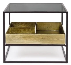 TAVOLINO CON CONTENITORE IN METALLO - MAVILA