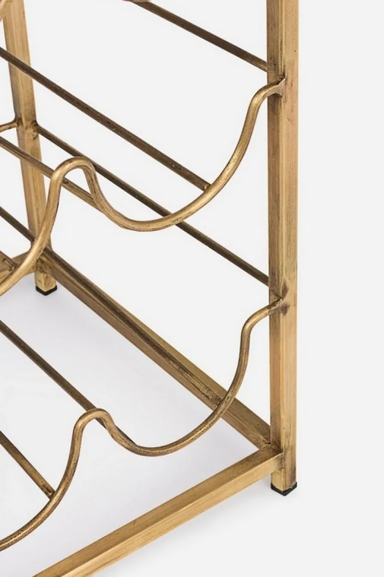 TAVOLINO CON PORTABOTTIGLIE IN METALLO - MARMOL