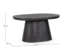 TAVOLINO FUJI OVALE 80X56