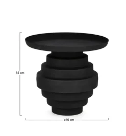 TAVOLINO IN ACCIAIO NERO - AMBA