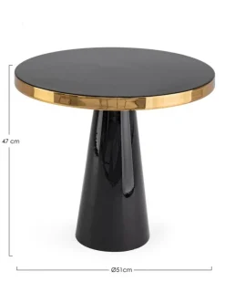 TAVOLINO IN ACCIAIO NERO D51 - NANDIKA