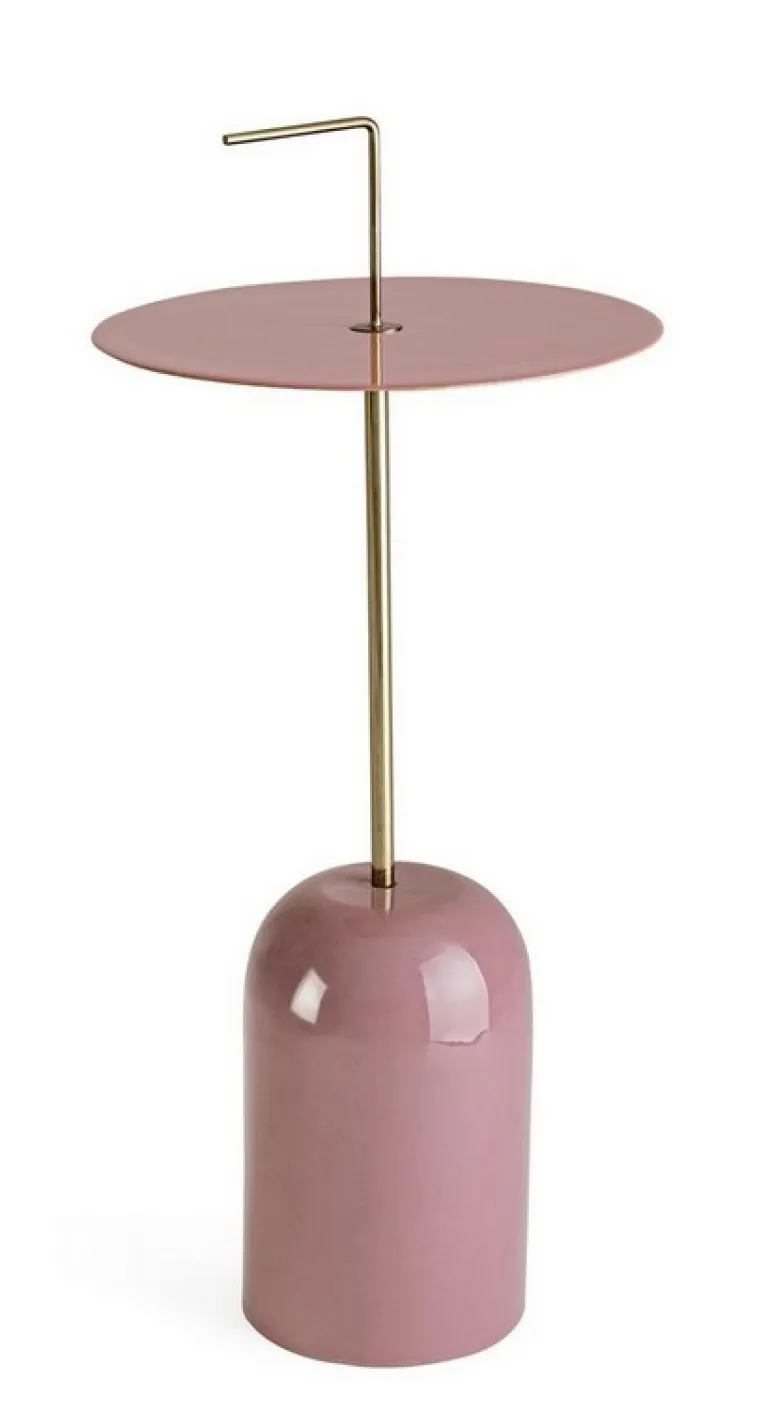 TAVOLINO IN ACCIAIO ROSA D30 - TULASI