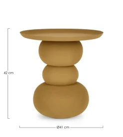 TAVOLINO IN ACCIAIO SENAPE - ALPA