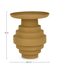 TAVOLINO IN ACCIAIO SENAPE - AMBA