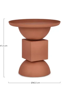 TAVOLINO IN ACCIAIO TERRACOTTA - ALKA