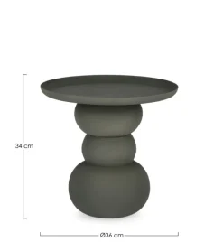 TAVOLINO IN ACCIAIO VERDE - ALPA