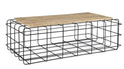TAVOLINO IN ACCIAIO 110X65 - TRELLIS