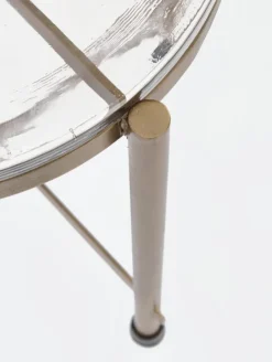 TAVOLINO IN ACCIAO FINITURA OTTONE H50 - ZAYLA