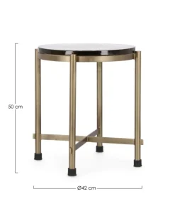 TAVOLINO IN ACCIAO FINITURA OTTONE H50 - ZAYLA