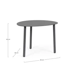 TAVOLINO IN ALLUMINIO ANTRACITE QS22 - SPARKY