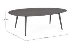 TAVOLINO IN ALLUMINIO ANTRACITE YK13 - RIDLEY