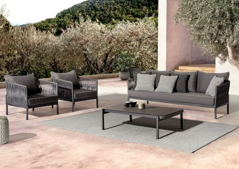 TAVOLINO IN ALLUMINIO ANTRACITE WG21 - FLORENCIA