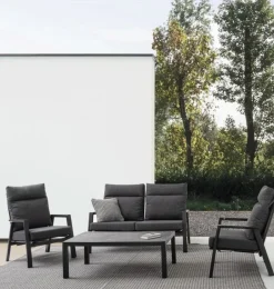 TAVOLINO IN ALLUMINIO ANTRACITE JX55 - KLEDI