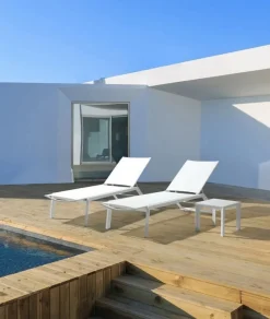 TAVOLINO IN ALLUMINIO BIANCO GK50 - CRUISE