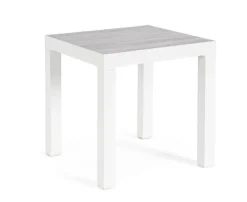TAVOLINO IN ALLUMINIO BIANCO JX11 - KLEDI
