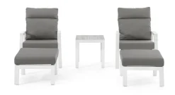 TAVOLINO IN ALLUMINIO BIANCO JX11 - KLEDI