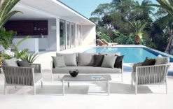 TAVOLINO IN ALLUMINIO BIANCO WG20 - FLORENCIA