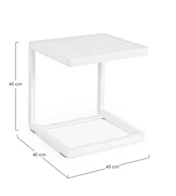 TAVOLINO IN ALLUMINIO BIANCO CX21 - KONNOR