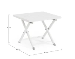 TAVOLINO IN ALLUMINIO BIANCO - TAYLOR
