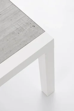 TAVOLINO IN ALLUMINIO BIANCO JX11 - KLEDI