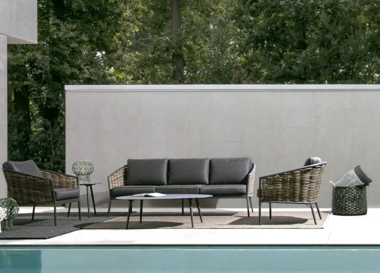 TAVOLINO IN ALLUMINIO D50 ANTRACITE YK13 - RIDLEY