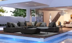 TAVOLINO IN ALLUMINIO D50 ANTRACITE YK13 - RIDLEY