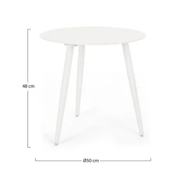 TAVOLINO IN ALLUMINIO D50 BIANCO YK11 - RIDLEY