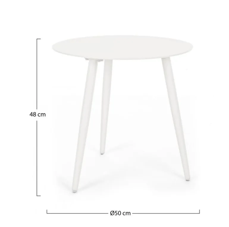 TAVOLINO IN ALLUMINIO D50 BIANCO YK11 - RIDLEY