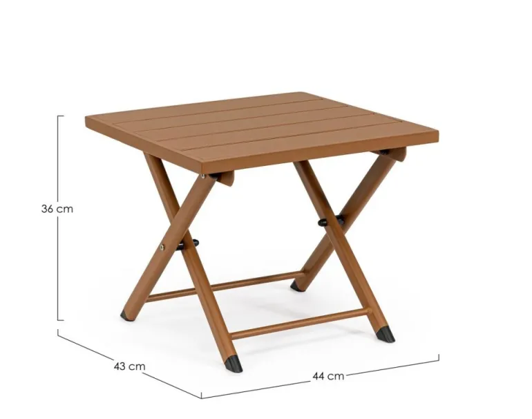 TAVOLINO IN ALLUMINIO PECAN - TAYLOR