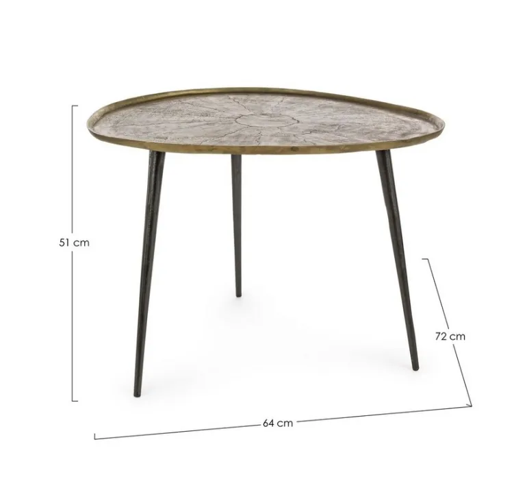 TAVOLINO IN ALLUMINIO 64X72 - KARIMA