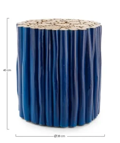 TAVOLINO IN LEGNO BLU- GUADALUPE