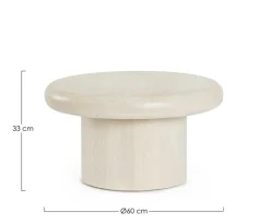 TAVOLINO IN LEGNO NATURALE D60 - LOPEZ