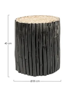 TAVOLINO IN LEGNO NERO - GUADALUPE