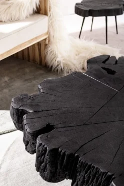 TAVOLINO IN LEGNO NERO - KEVAL