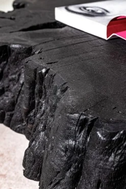 TAVOLINO IN LEGNO NERO - KEVAL