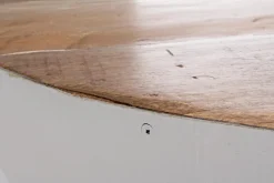 TAVOLINO IN LEGNO RICICLATO BIANCO D90 - LANCASTER