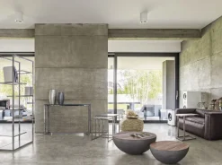 TAVOLINO IN LEGNO RICICLATO GRIGIO D70 - LANCASTER