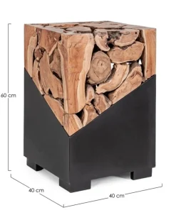 TAVOLINO IN LEGNO 40X40 - GRENADA