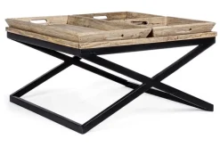 TAVOLINO IN LEGNO 90X90 - TRAY