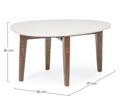 TAVOLINO IN MARMO 70X50 - SYLVESTER