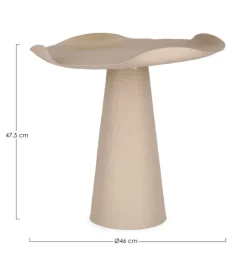 TAVOLINO IN METALLO BEIGE - LALITA