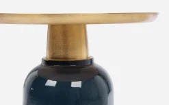 TAVOLINO IN METALLO BLU D40.5 - NALIMA