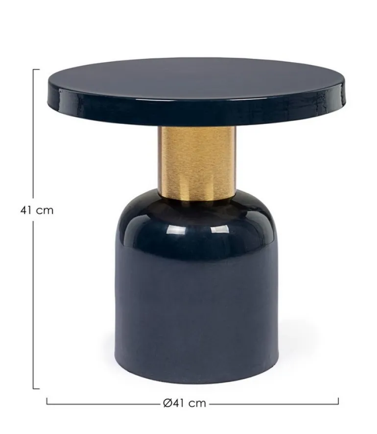 TAVOLINO IN METALLO BLU D41 - NALIMA