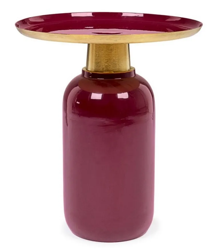 TAVOLINO IN METALLO BURGUNDY D40.5 - NALIMA